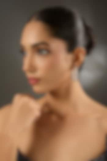 White Gold Finish Eurostar Zircon Hoop Earrings In Sterling Silver by STELLA CREATIONS at Pernia's Pop Up Shop