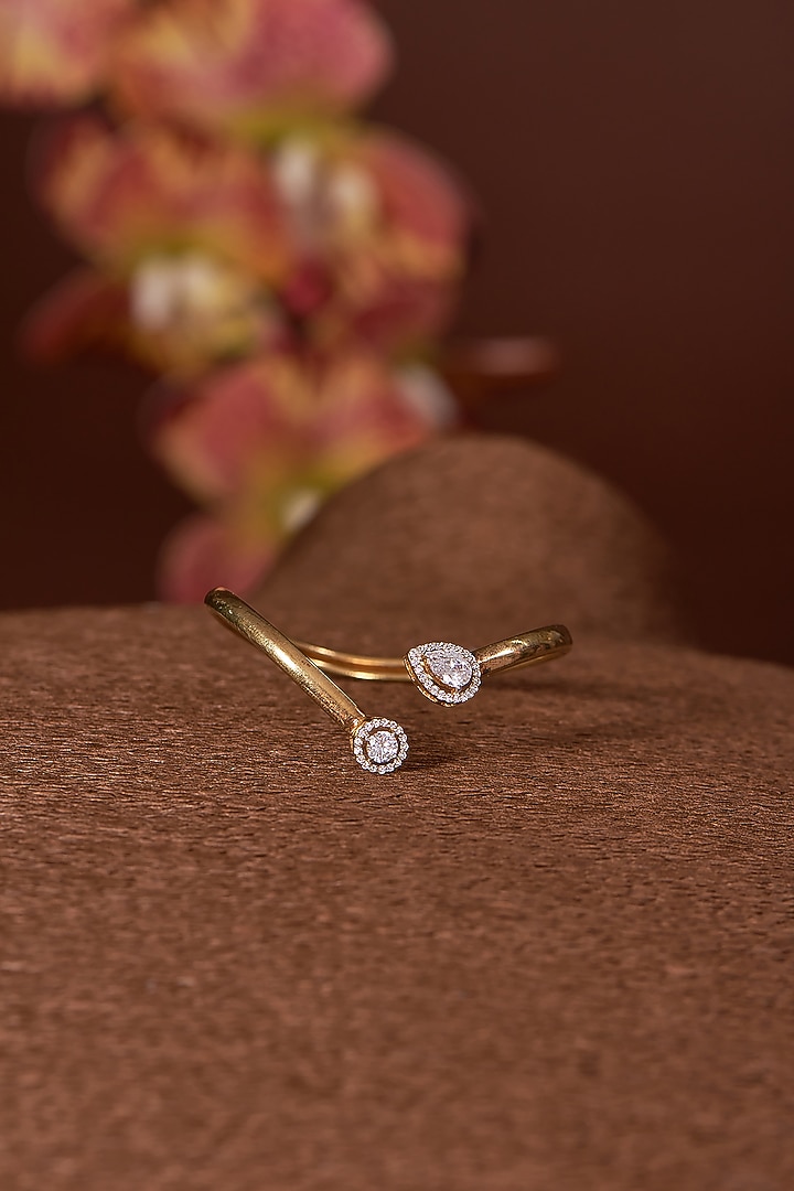 Gold Finish Zircon Bracelet In Sterling Silver by STELLA CREATIONS at Pernia's Pop Up Shop