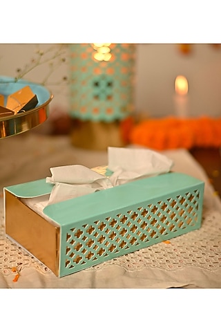 Mint Metal Tissue Box by Steelpodz
