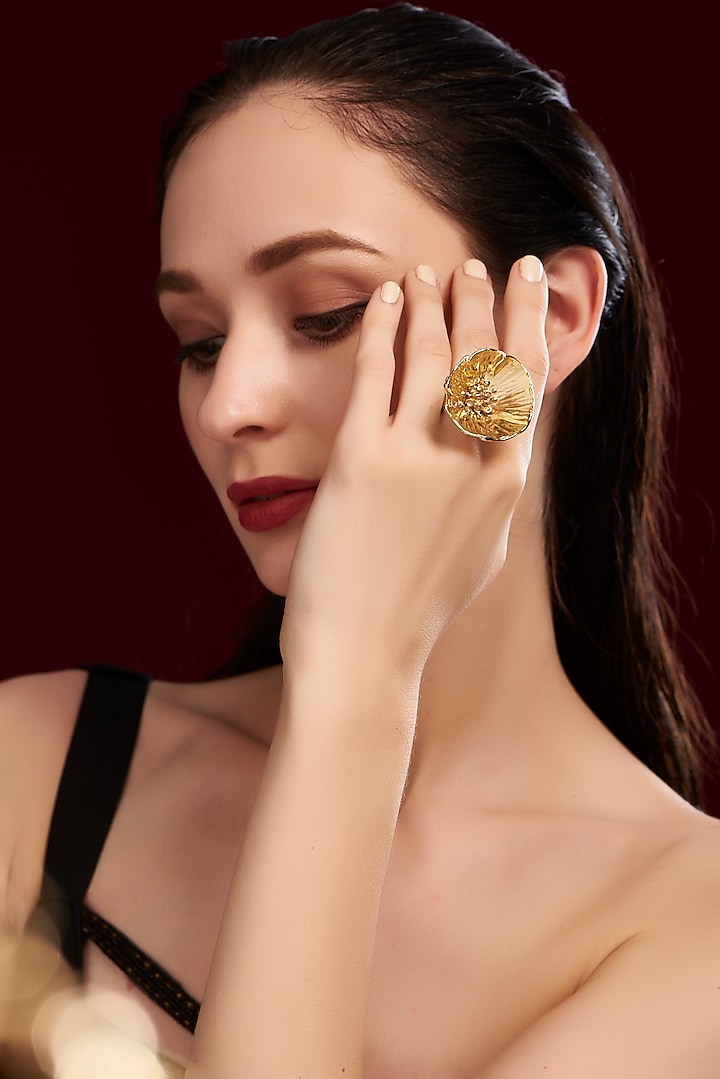 Gold Finish Handcrafted Ring by Studio Metallurgy
