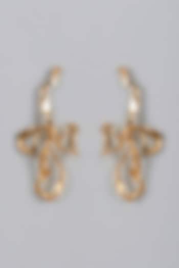 Gold Finish Frida Kahlo Earrings by Studio Metallurgy at Pernia's Pop Up Shop