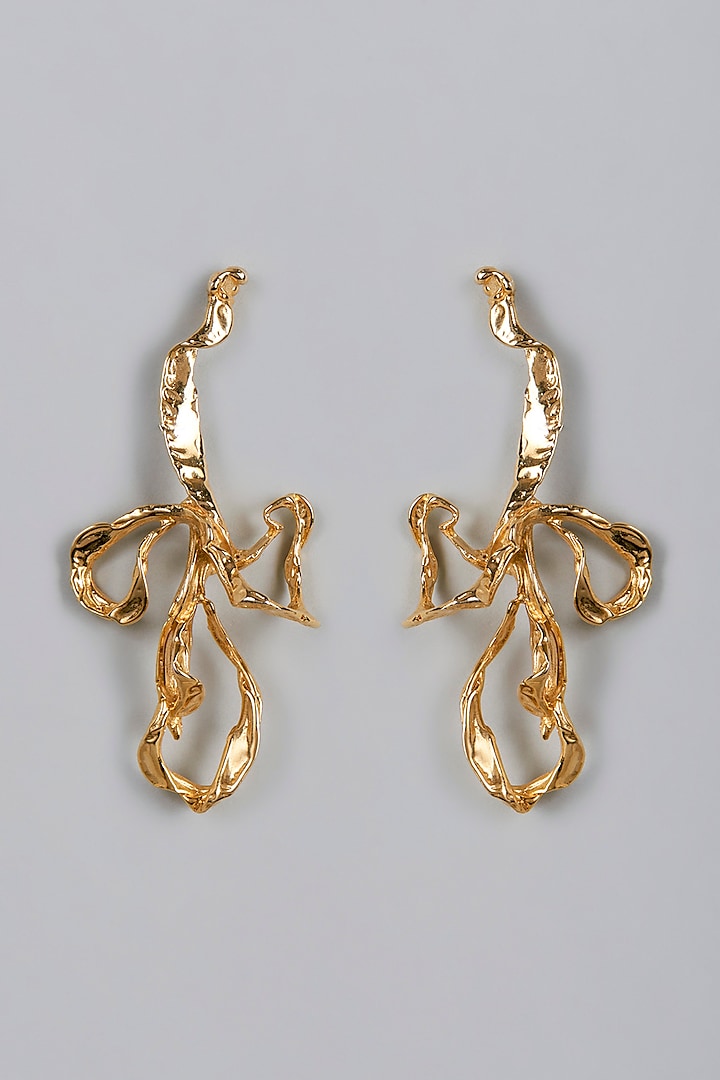 Gold Finish Frida Kahlo Earrings by Studio Metallurgy at Pernia's Pop Up Shop