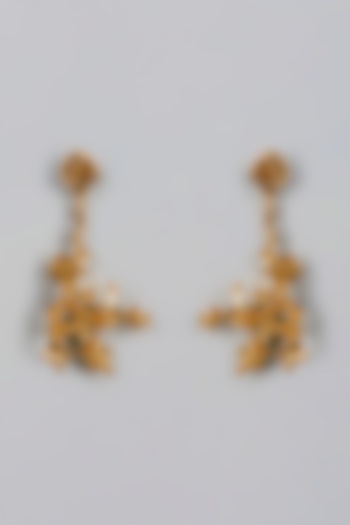 Gold Finish Regina Rock Earrings by Studio Metallurgy at Pernia's Pop Up Shop