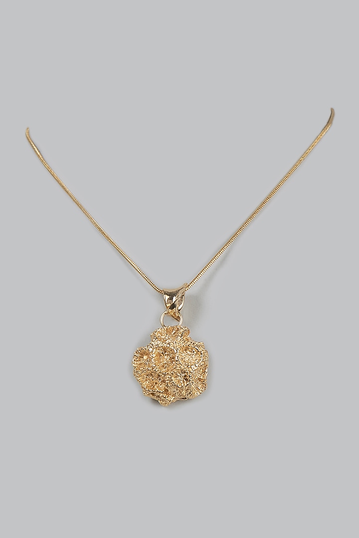 Gold Finish Pendant Necklace by Studio Metallurgy at Pernia's Pop Up Shop