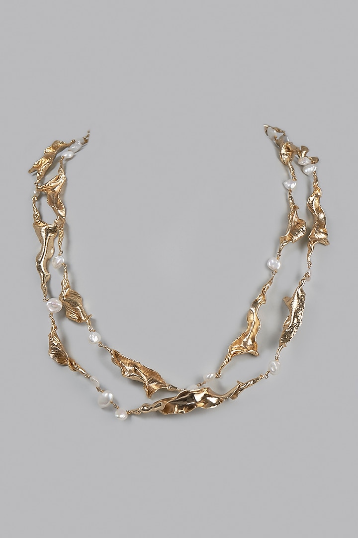 Gold Finish Handcrafted Necklace by Studio Metallurgy