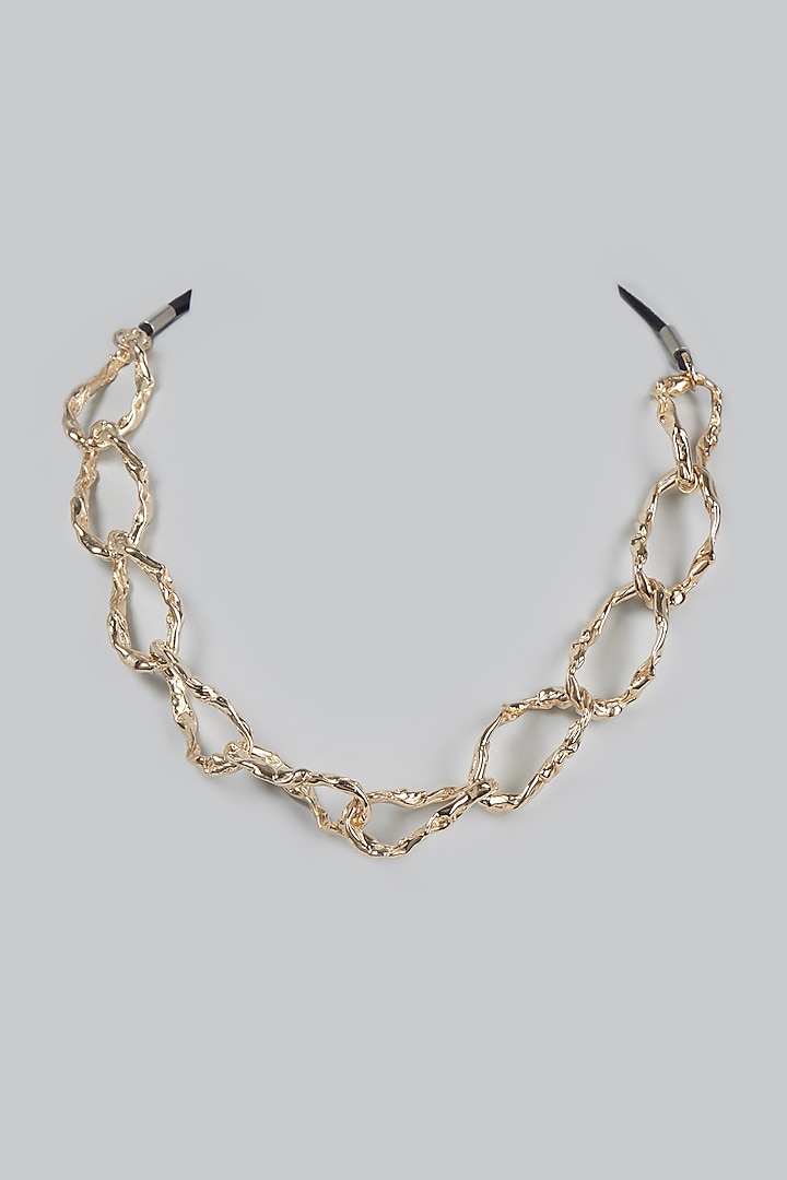 Gold Finish Handcrafted Necklace by Studio Metallurgy