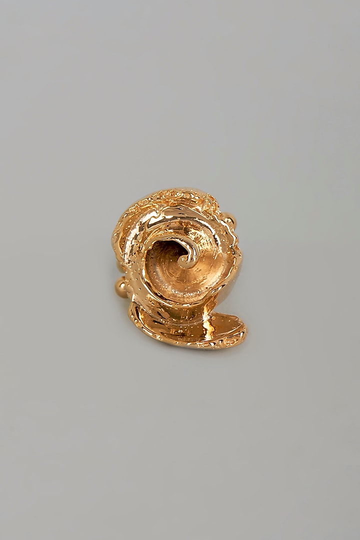 Gold Finish Rosette Ring by Studio Metallurgy