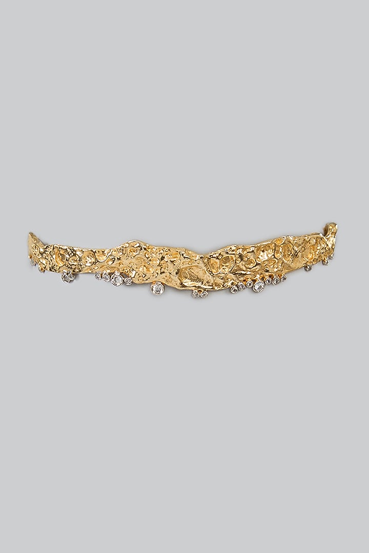 Gold Finish Brass Necklace by Studio Metallurgy at Pernia's Pop Up Shop