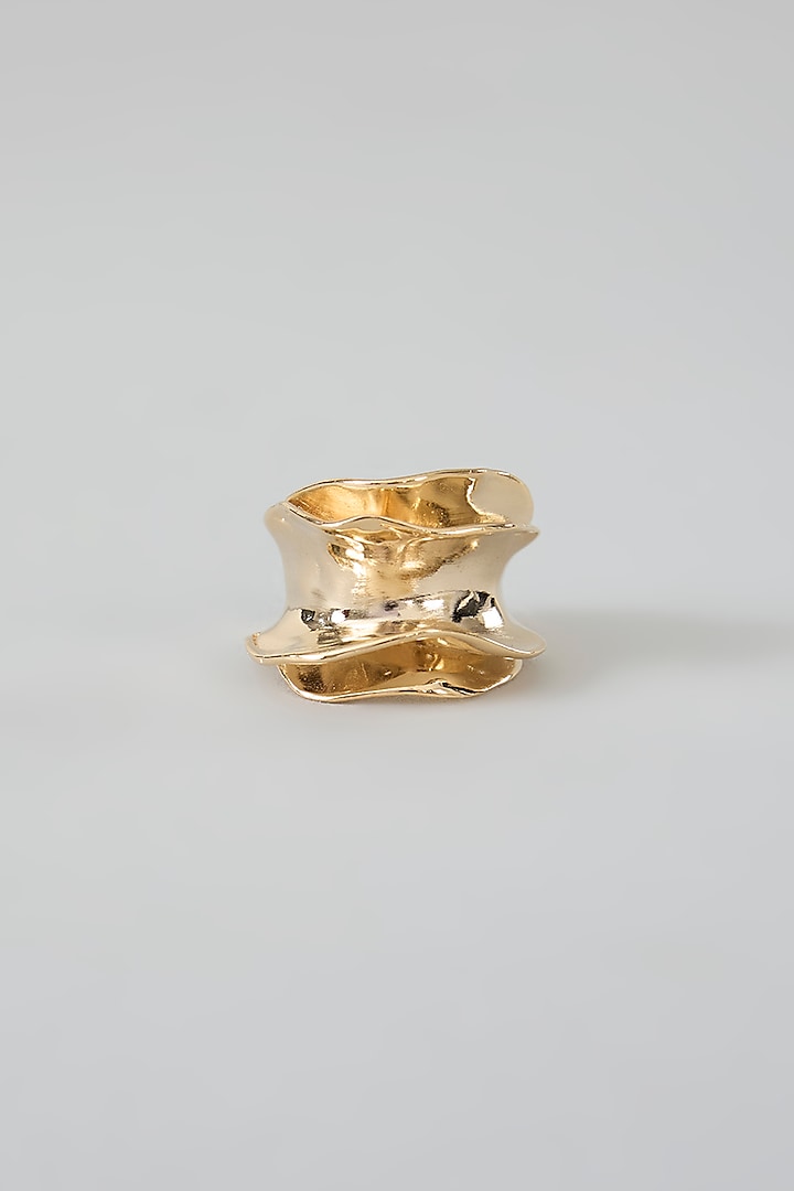 Gold Finish Brass Ring by Studio Metallurgy at Pernia's Pop Up Shop