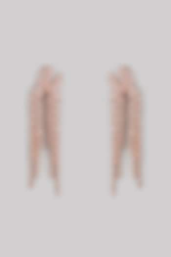 Rose Gold Finish Zircon Long Earrings by Studio6 Jewels at Pernia's Pop Up Shop