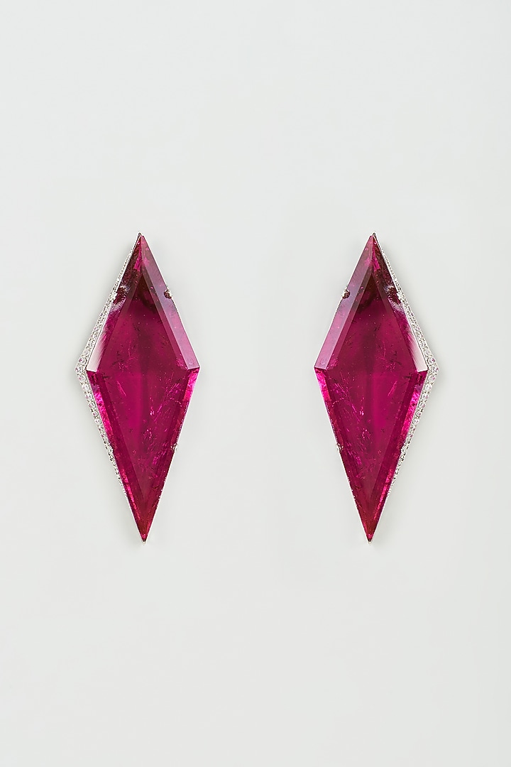 Red Ruby Synthetic Stone Stud Earrings by Studio6 Jewels at Pernia's Pop Up Shop