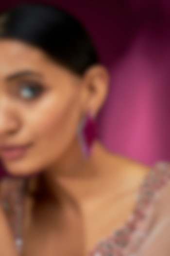 Red Ruby Synthetic Stone Stud Earrings by Studio6 Jewels at Pernia's Pop Up Shop