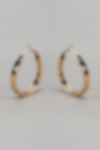 Gold Finish Hoop Earrings by Studio6 Jewels at Pernia's Pop Up Shop