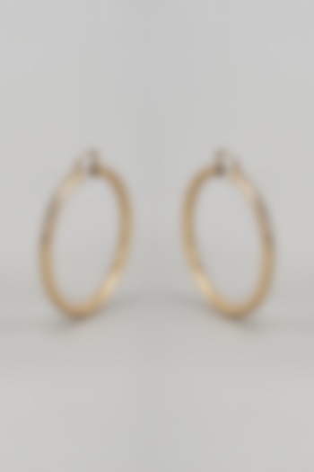 Gold Finish Textured Gilded Bold Hoop Earrings by Studio6 Jewels at Pernia's Pop Up Shop