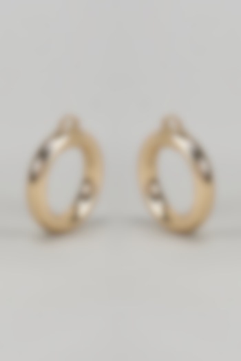Gold Finish Hoop Earrings by Studio6 Jewels at Pernia's Pop Up Shop