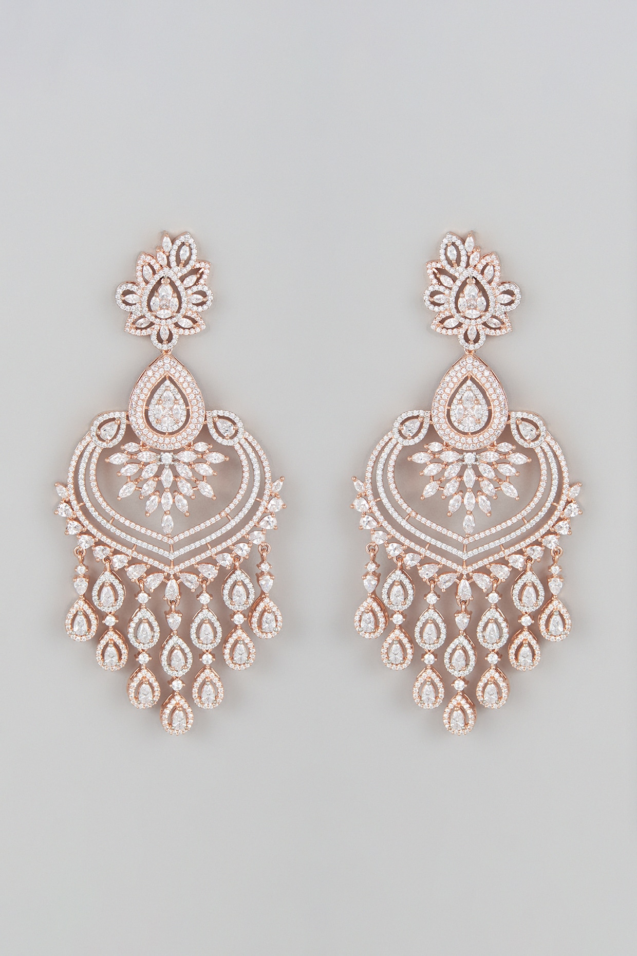 Elegant Chandelier Diamond Drop Earrings | Radiant Bay