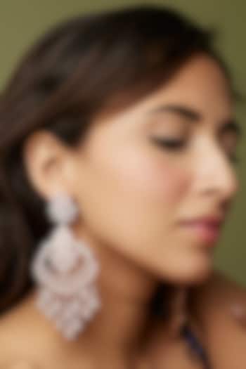 Rose Gold Finish Diamond Earrings by Studio6 Jewels