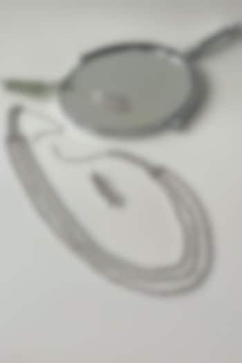 White Finish Zircon Layered Necklace Set by Studio6 Jewels at Pernia's Pop Up Shop