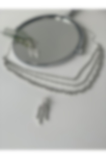 White Finish Zircon Long Layered Necklace Set by Studio6 Jewels at Pernia's Pop Up Shop