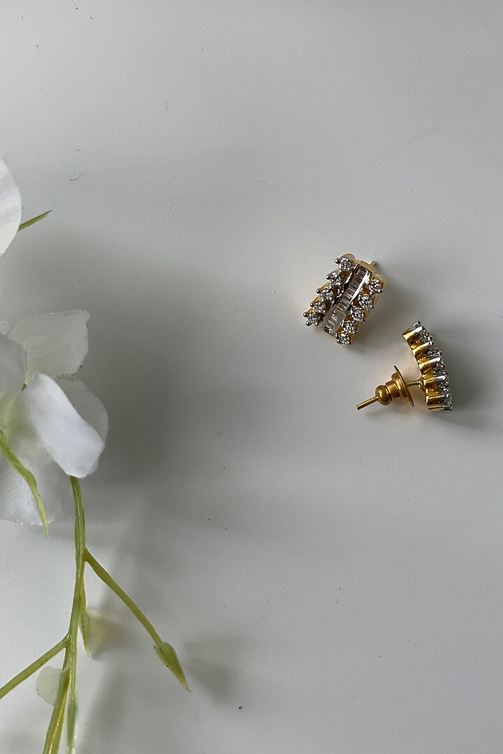 Gold Finish Zircon Layered Necklace Set by Studio6 Jewels at Pernia's Pop Up Shop