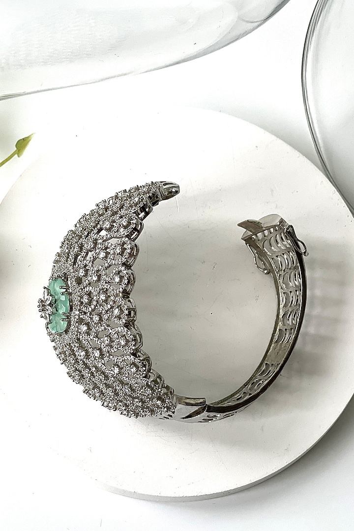 White Finish Zircon Bracelet by Studio6 Jewels at Pernia's Pop Up Shop