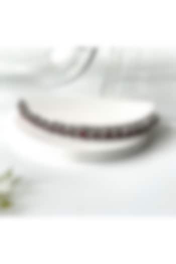 White Finish Zircon & Red Stone Bracelet by Studio6 Jewels at Pernia's Pop Up Shop