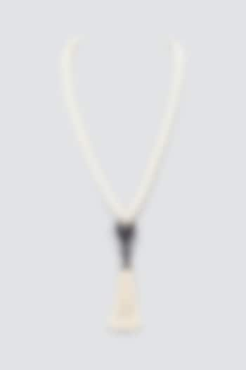 White Long Bulgari Pendant Necklace by Studio6 Jewels at Pernia's Pop Up Shop