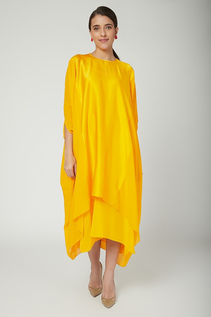 Yellow Panelled Tunic Dress by Stephany
