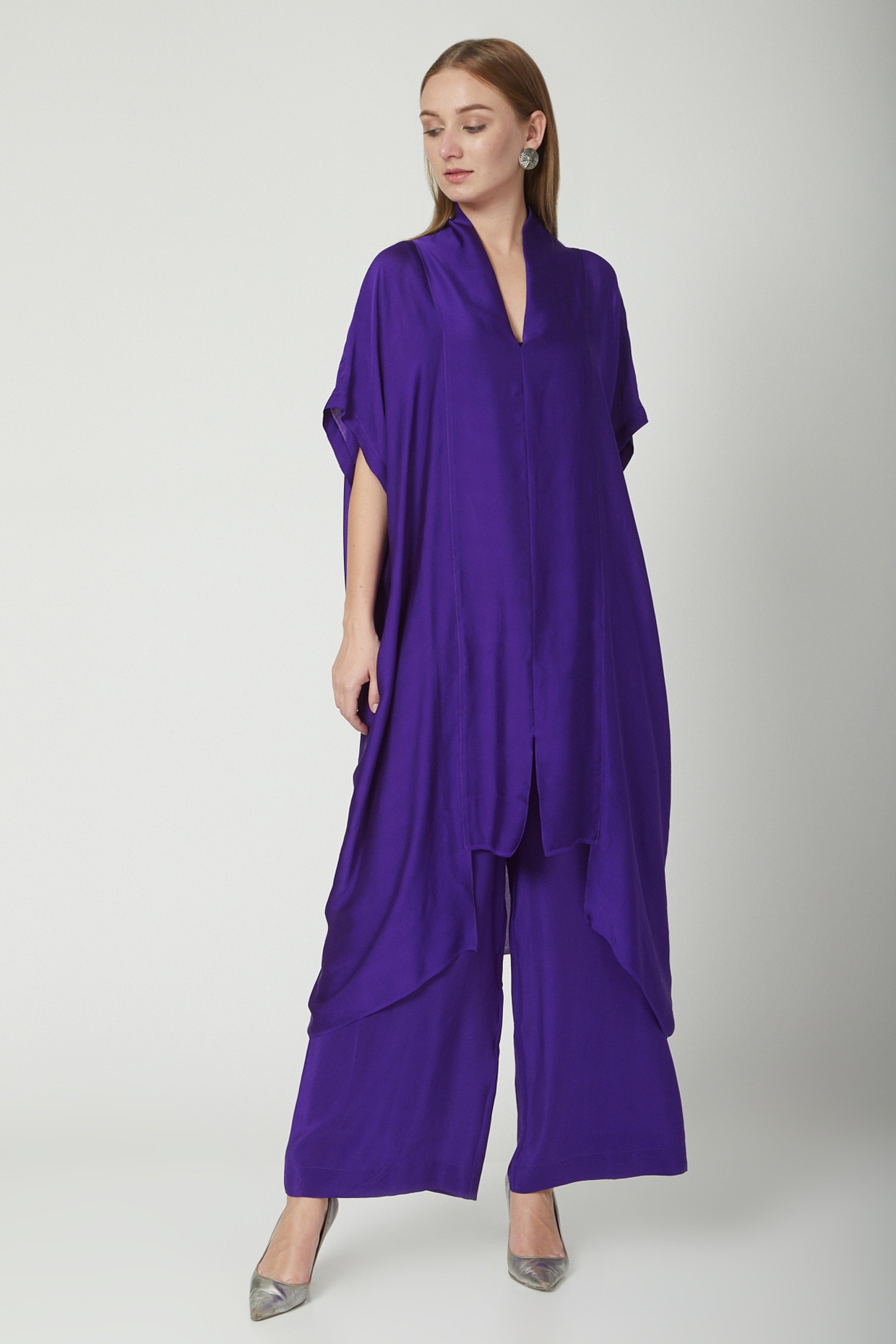 Buy Gulabo Jaipur Purple Satin Shirt And Pant Set Online  Aza Fashions