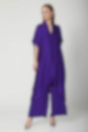Purple Tunic Dress With Trousers by Stephany