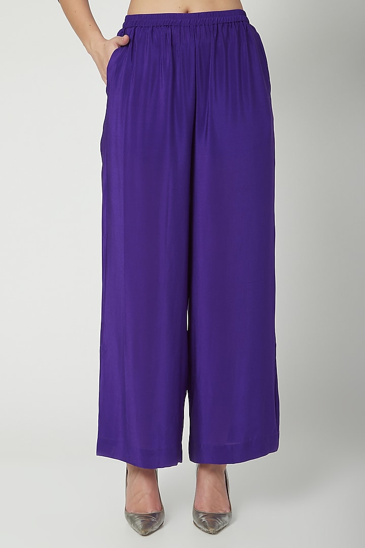 Purple Tunic Dress With Trousers by Stephany at Pernia's Pop Up Shop