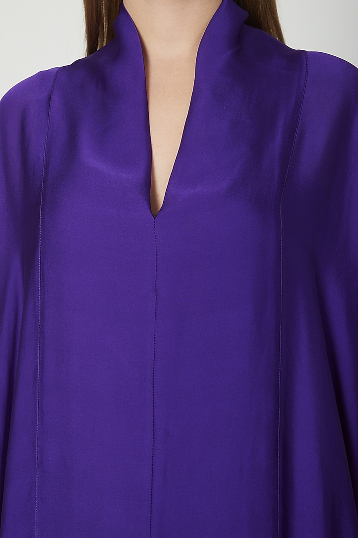 Purple Tunic Dress With Trousers by Stephany at Pernia's Pop Up Shop