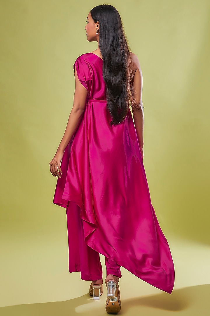 Pink Pure Silk Co-Ord Set by Stephany at Pernia's Pop Up Shop