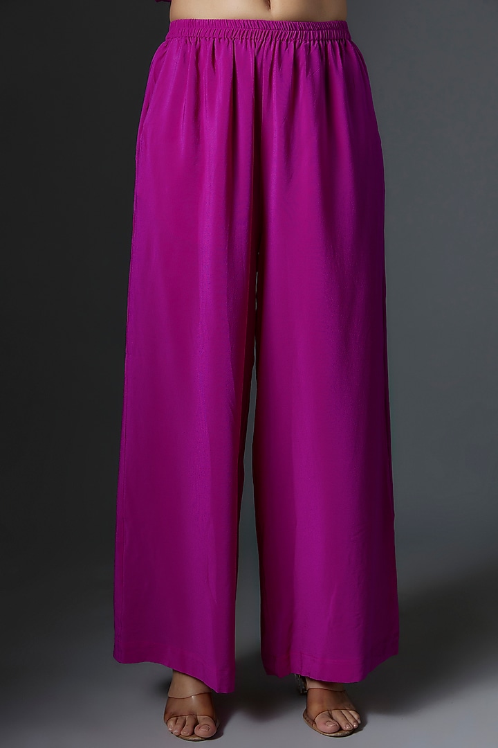 Pink Silk Satin Tunic Set by Stephany at Pernia's Pop Up Shop