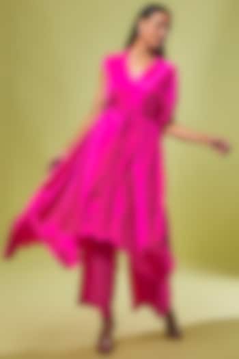 Pink Pure Silk Tunic Set by Stephany at Pernia's Pop Up Shop