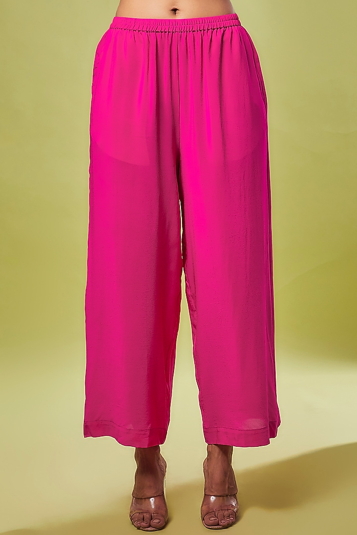 Pink Pure Silk Tunic Set by Stephany at Pernia's Pop Up Shop