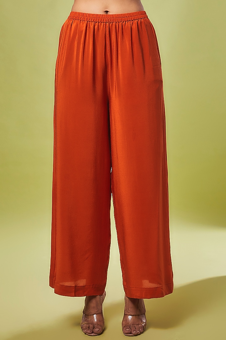Orange Pure Silk Tunic Set by Stephany at Pernia's Pop Up Shop
