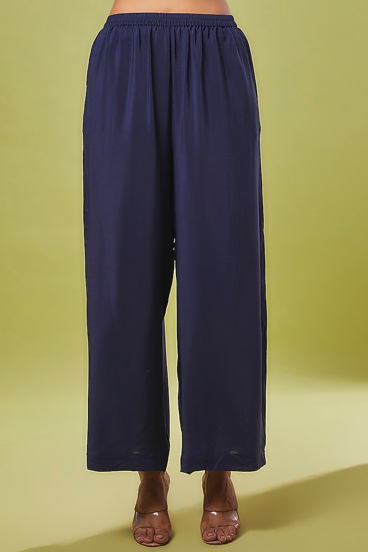 Blue Pure Silk Kaftan Set by Stephany at Pernia's Pop Up Shop