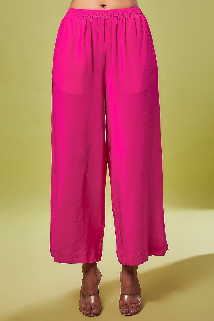 Pink Pure Silk Kaftan Set by Stephany at Pernia's Pop Up Shop