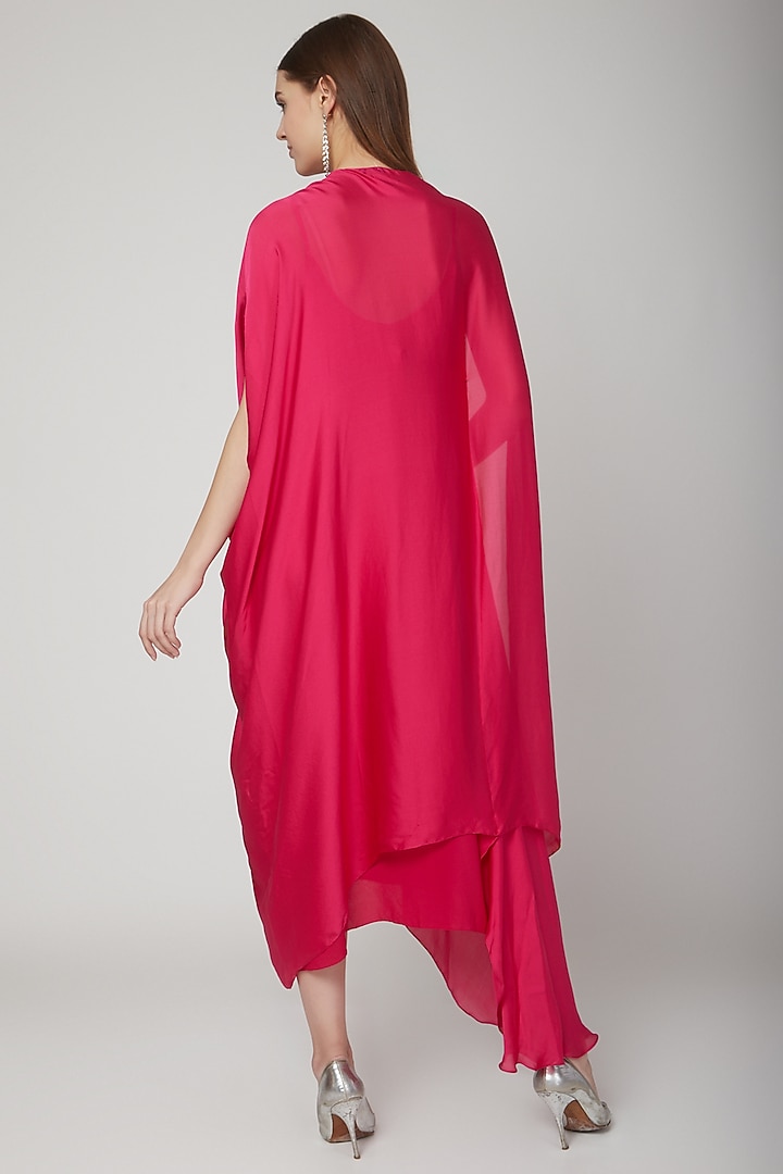 Fuchsia Tie-Up Vacation Dress With Slip by Stephany at Pernia's Pop Up Shop