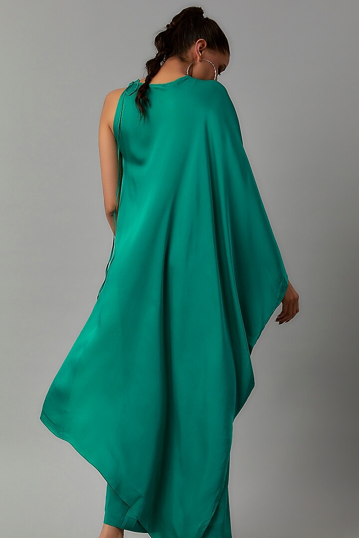 Green Silk Tunic Set by STEPHANY at Pernia's Pop Up Shop
