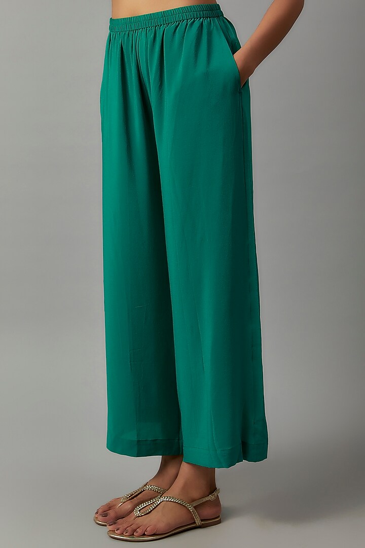 Green Silk Tunic Set by STEPHANY at Pernia's Pop Up Shop