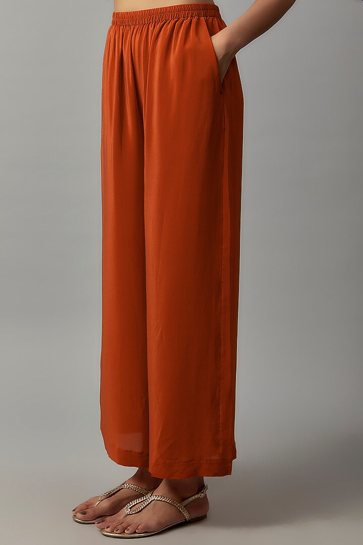 Orange Silk Tunic Set by STEPHANY at Pernia's Pop Up Shop