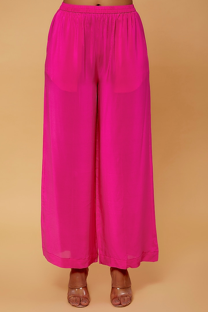 Pink Silk Kaftan Set by STEPHANY at Pernia's Pop Up Shop