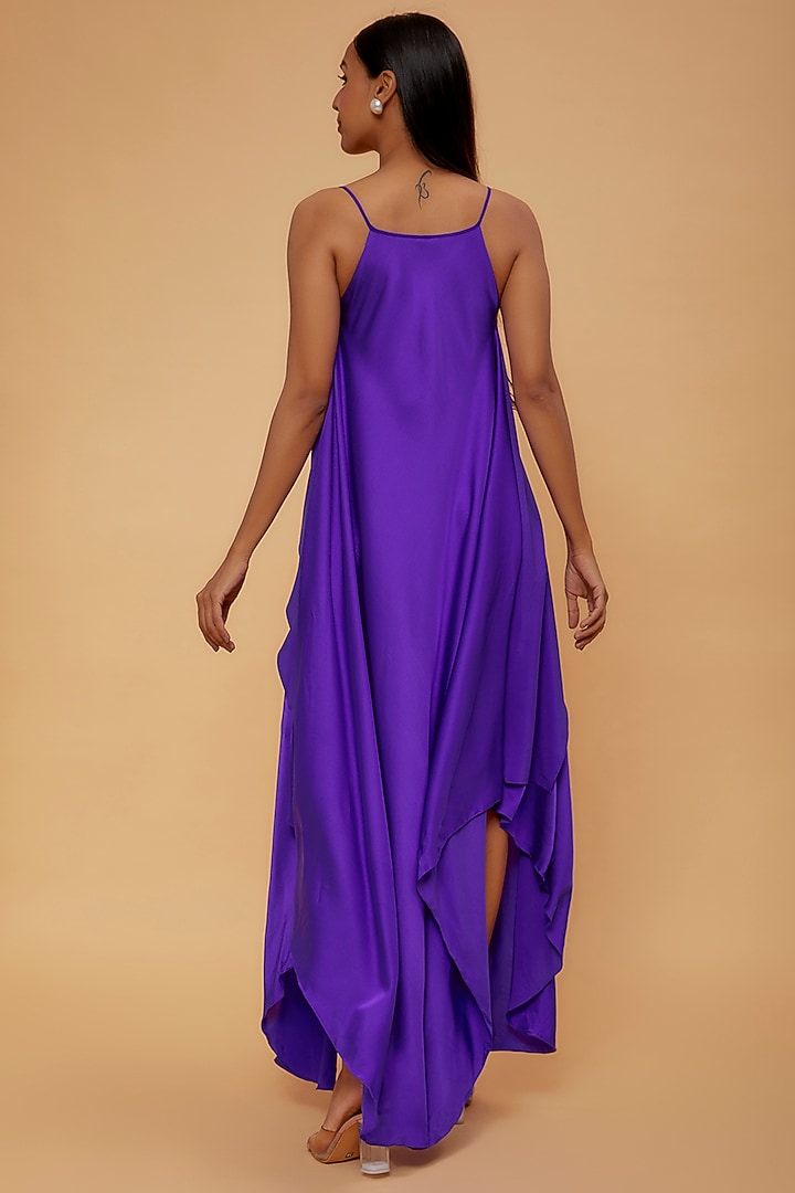 Purple Silk Vacation Dress by STEPHANY at Pernia's Pop Up Shop