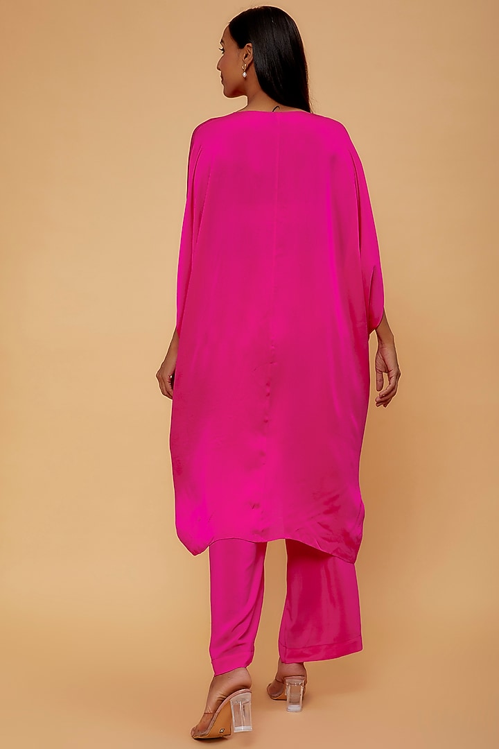 Pink Silk Tunic Set by STEPHANY at Pernia's Pop Up Shop