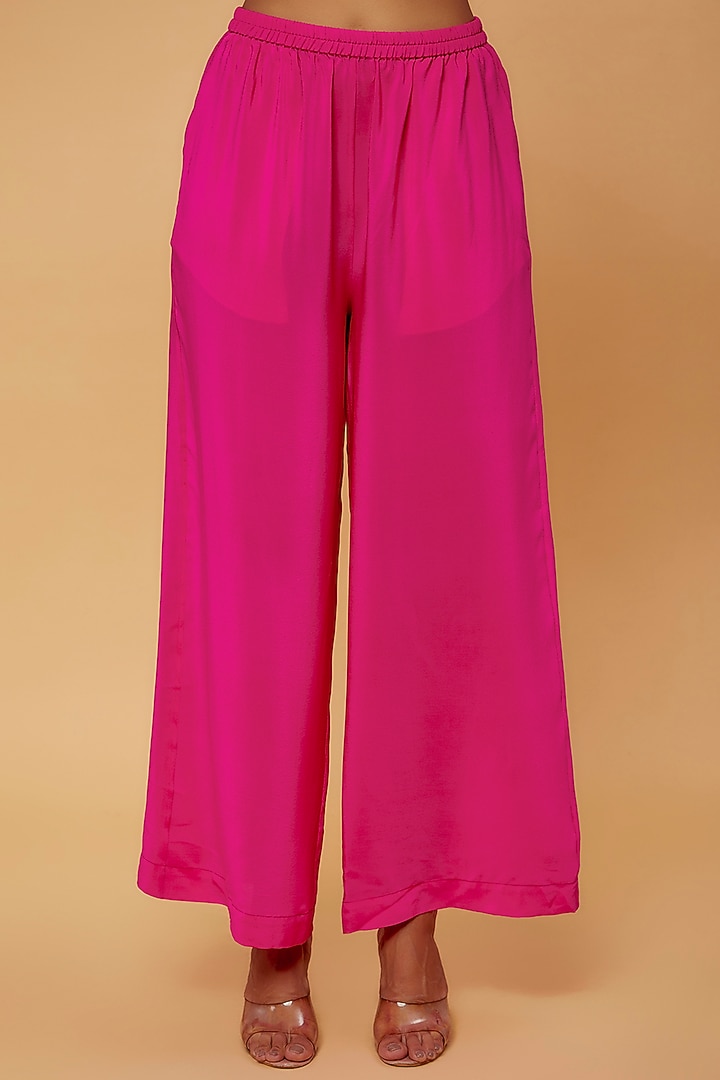 Pink Silk Tunic Set by STEPHANY at Pernia's Pop Up Shop