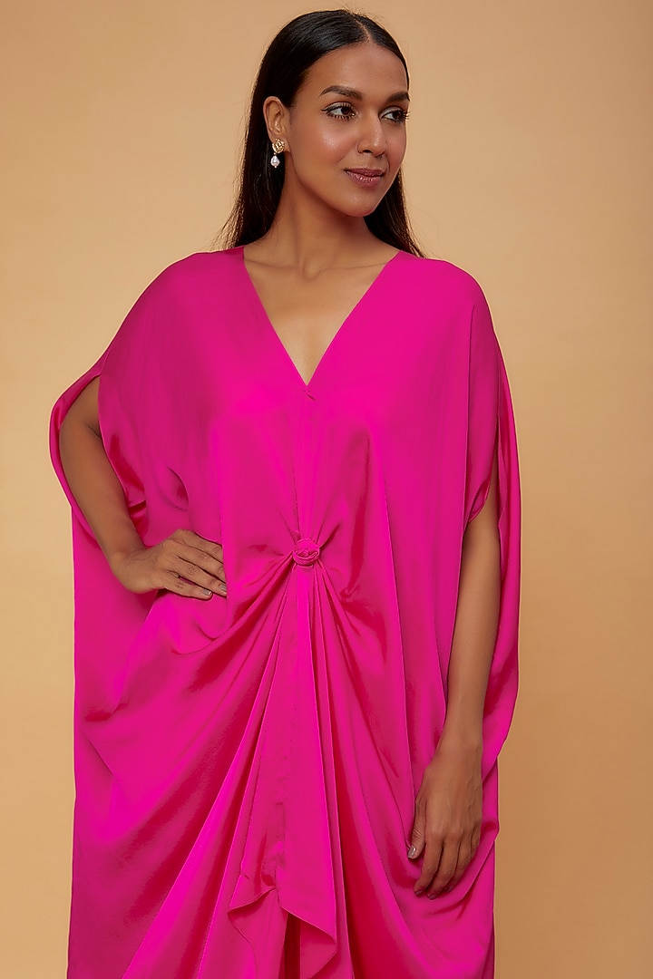 Pink Silk Tunic Set by STEPHANY at Pernia's Pop Up Shop