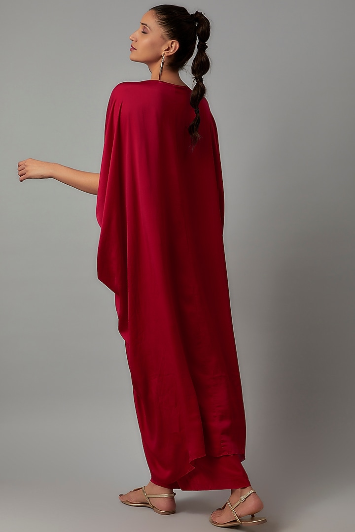 Red Silk Tunic Set by STEPHANY at Pernia's Pop Up Shop