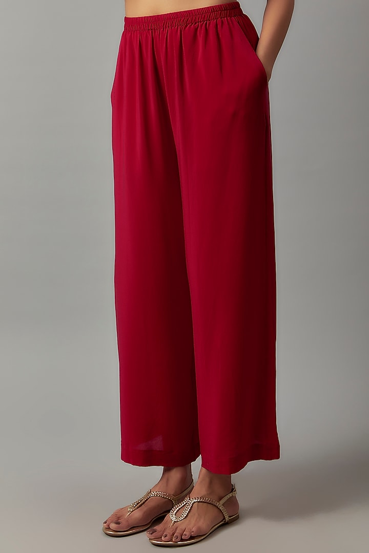 Red Silk Tunic Set by STEPHANY at Pernia's Pop Up Shop